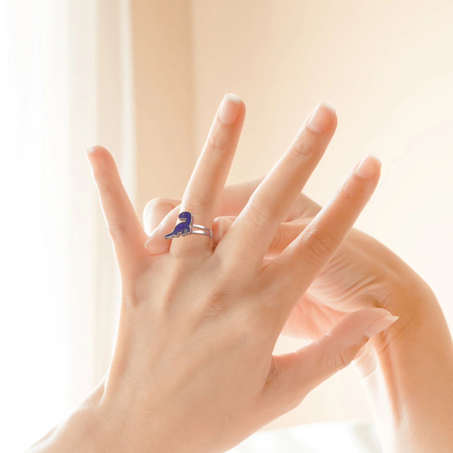 Mood Ring Dinosaur Open Band Ring Color Change Ring Jewelry for Kids Girls Women