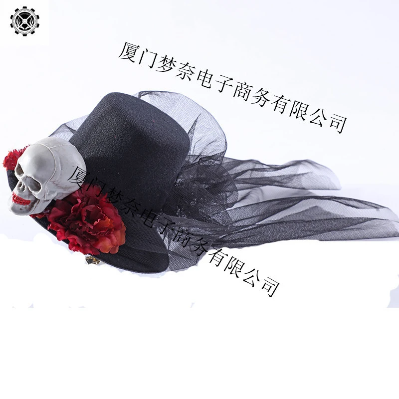 Gothic Fascinators Hat Women Tea Party Headpiece Halloween Flower Hair Clip