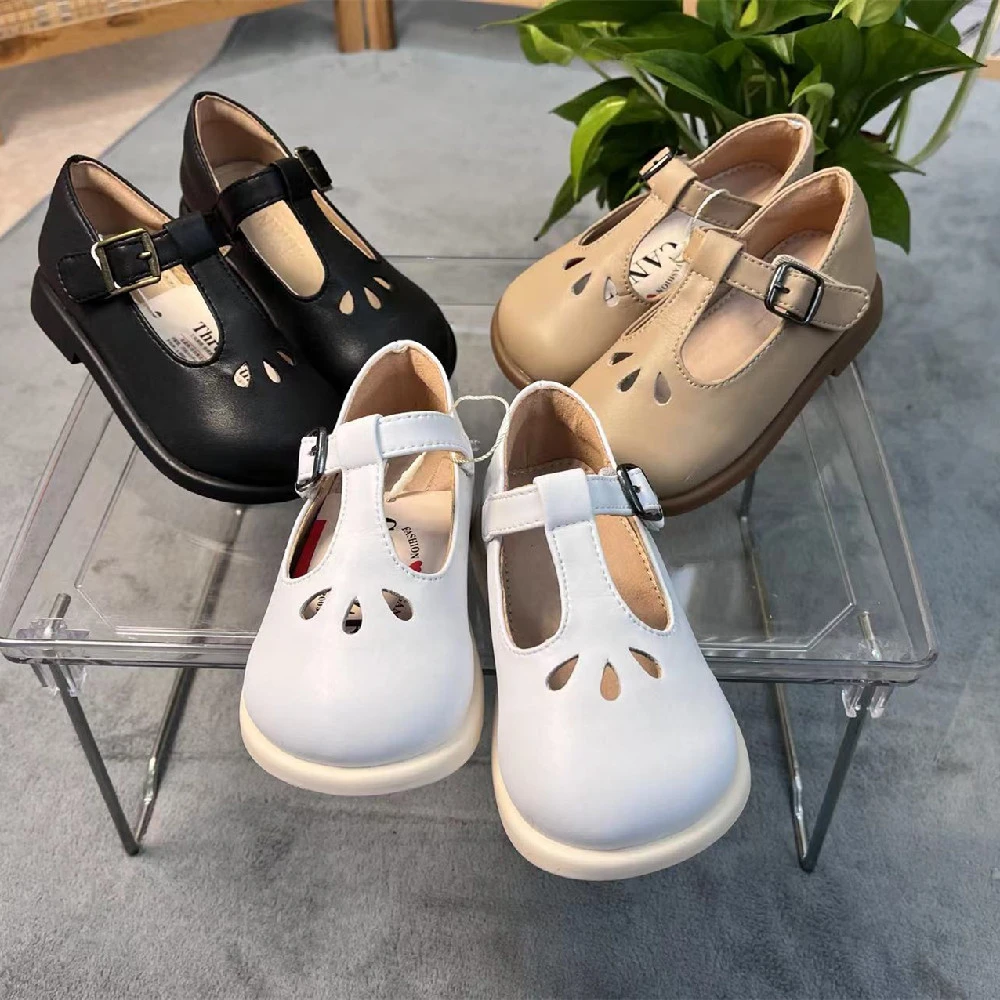 New Children's Small Leather Shoes