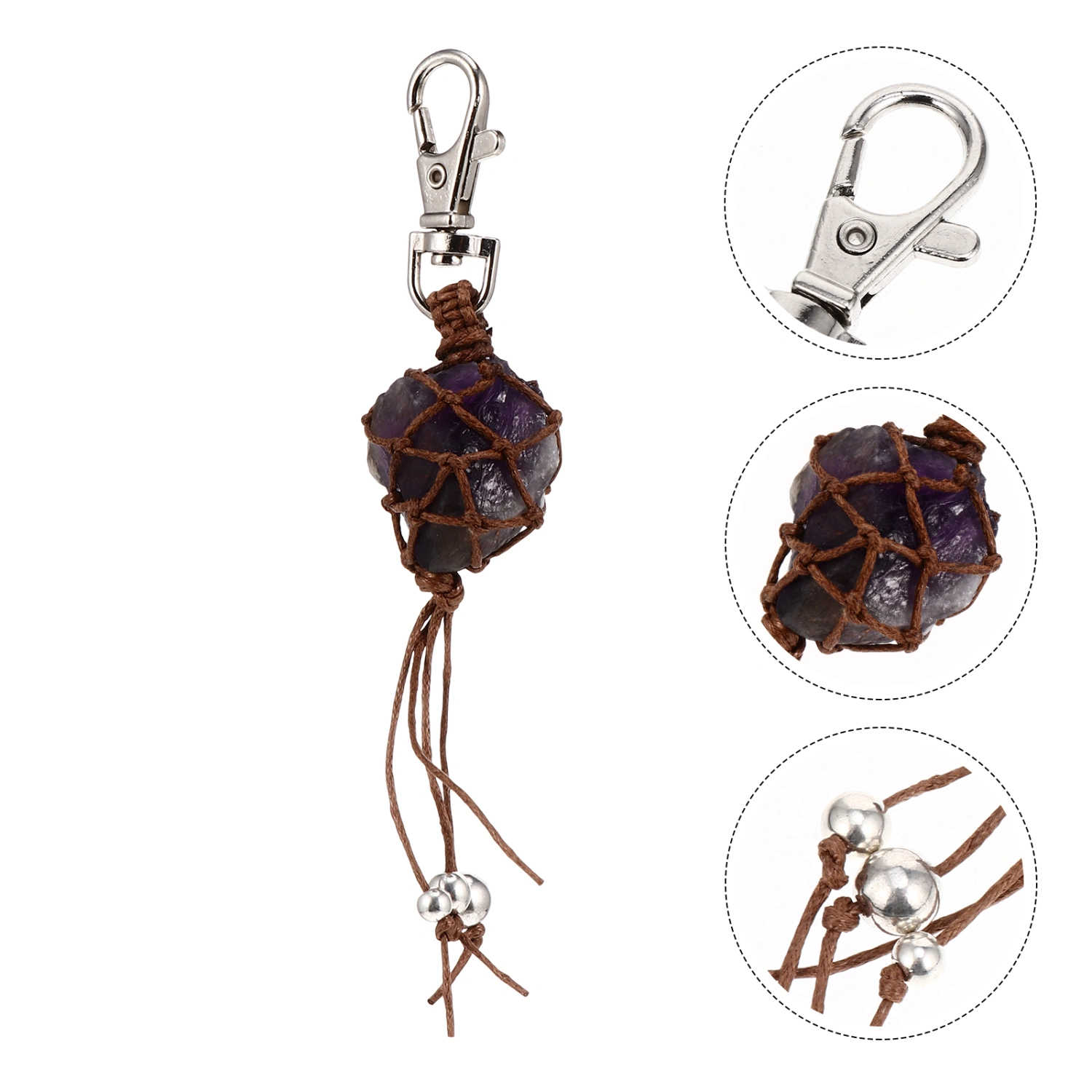 Natural Amethyst Crystals Hanging Crystal Ornament Indoor Decoration Ornament