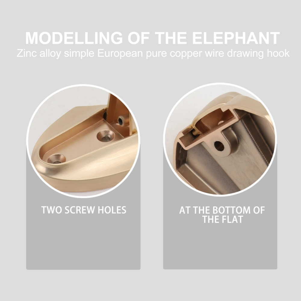 1pc Elephant Shaped Hanger Hook Coat Wall Mounted Hook Single Coat Hanger