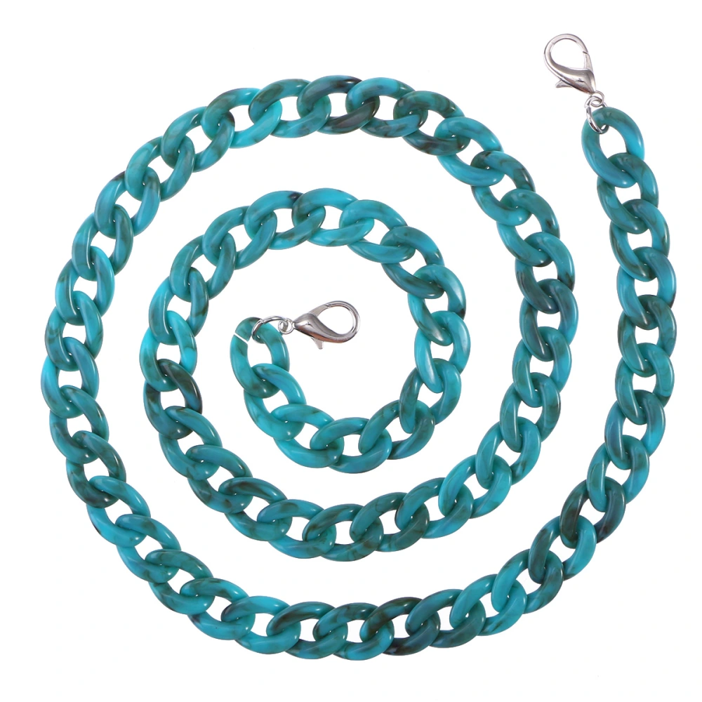 120cm Resin Bag Strap Never Fade Women Bag Strap Plastic Chains Ladies Bag Chain (Turquoise)