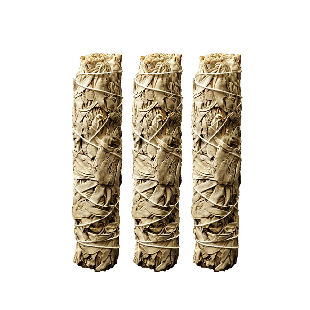 3pcs California White Sage Smudging Bundles Air Purification Stick for Yoga Meditation