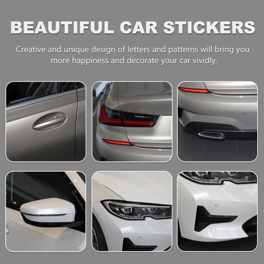 6pcs Car Emblem Reflective Stickers Limited Edition Car Sticker Car Decorative Accessories