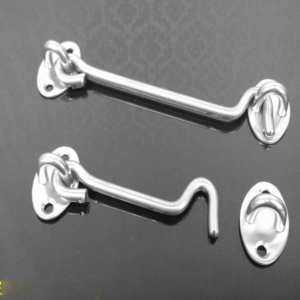 2Pcs 16Inches Window Windproof Hook Simple and Durable Hook Stainless Steel Door Hook Door And Window Buckle Hook with Screws