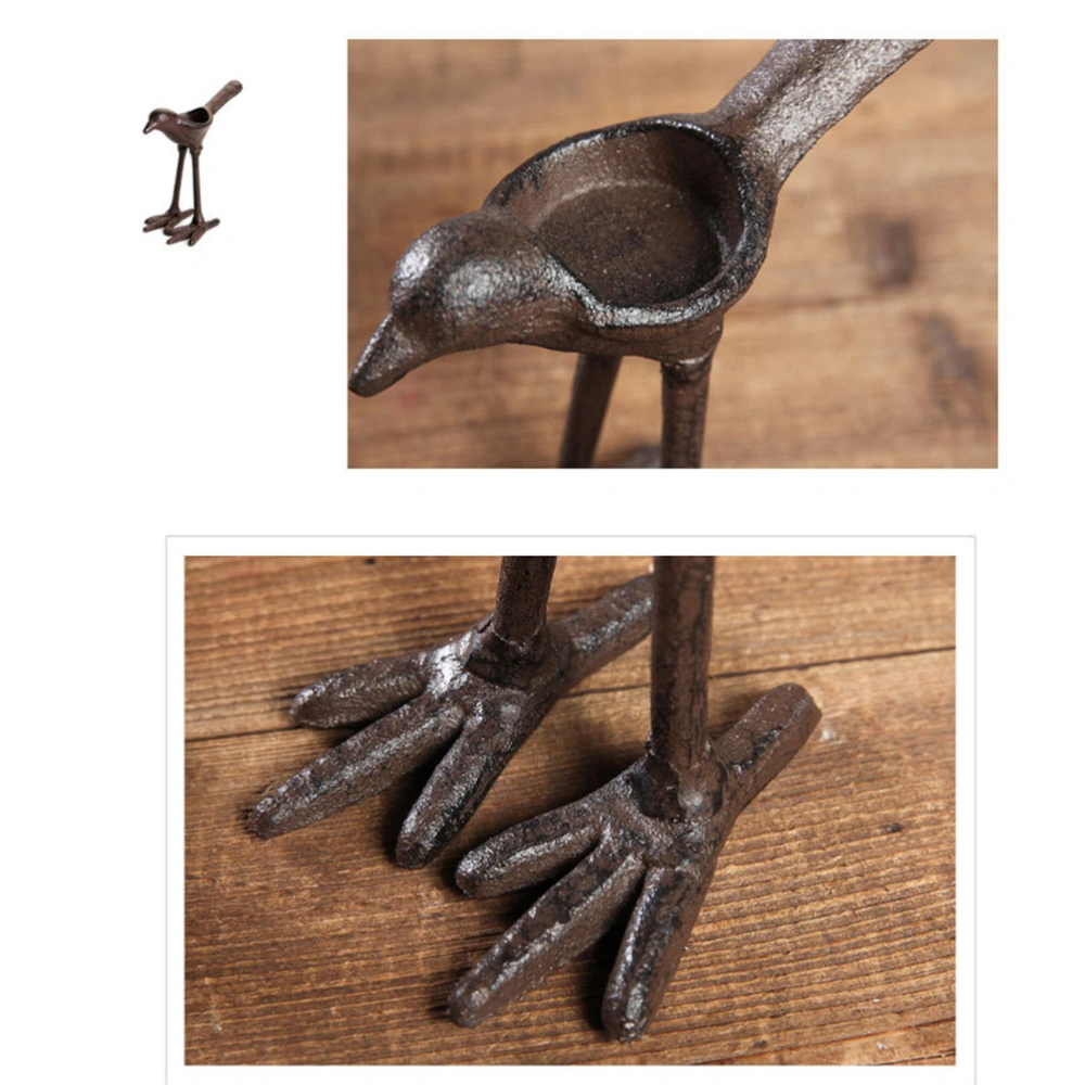 Retro Iron Bird Candle Holder Vintage Home Decor Centerpiece Tabletop Decorative TeaLight Candle Stand Home Cast Iron Bird Tealight Holder