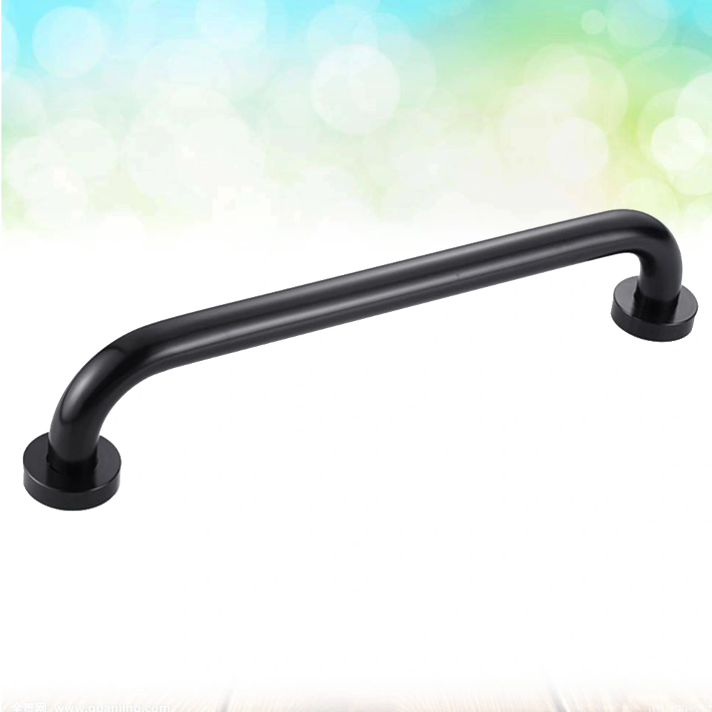 1pc 30cm Metal Handrail Elderly Accessories Wall Mount Safety Balance & Handrail Shower Assist Non-Slip Handle Bathroom & Bathtub Facilities(Black)