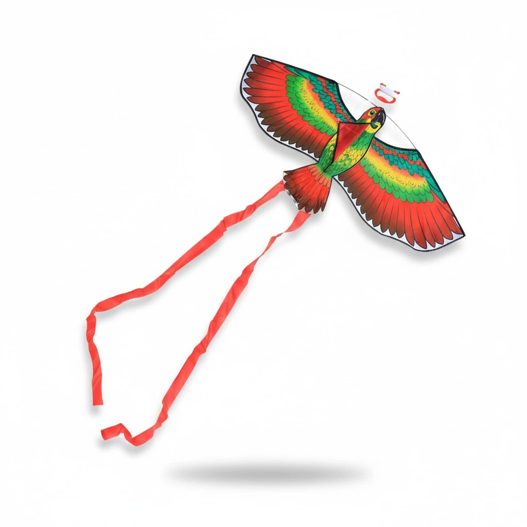 Red Parrot Kites for Kids Lovely Cartoon Small Children Love Animal Kites with 50M Flying Line (Red)