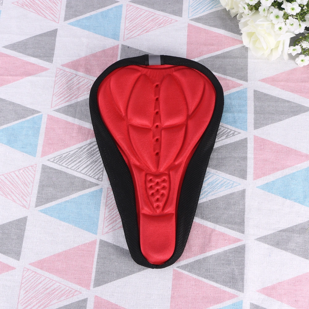 Mountain Bike 3D Thick Sponge Universal Size Silicone Cushion Cover(Red)