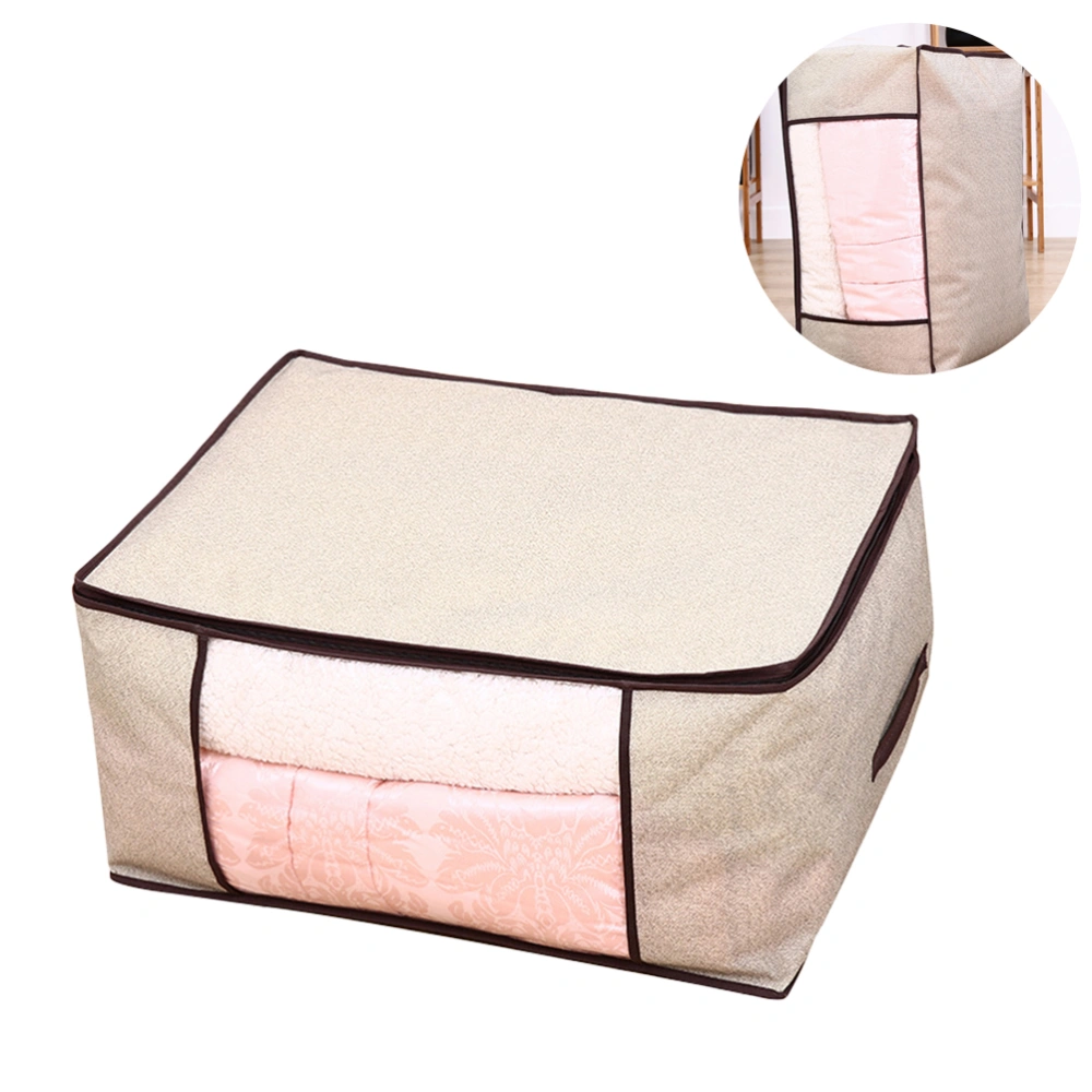 Non Woven Fabrics Storage Bags Quilt Storage Bag Cloth Storage Bag Foldable Storage Bag Beige Size 3