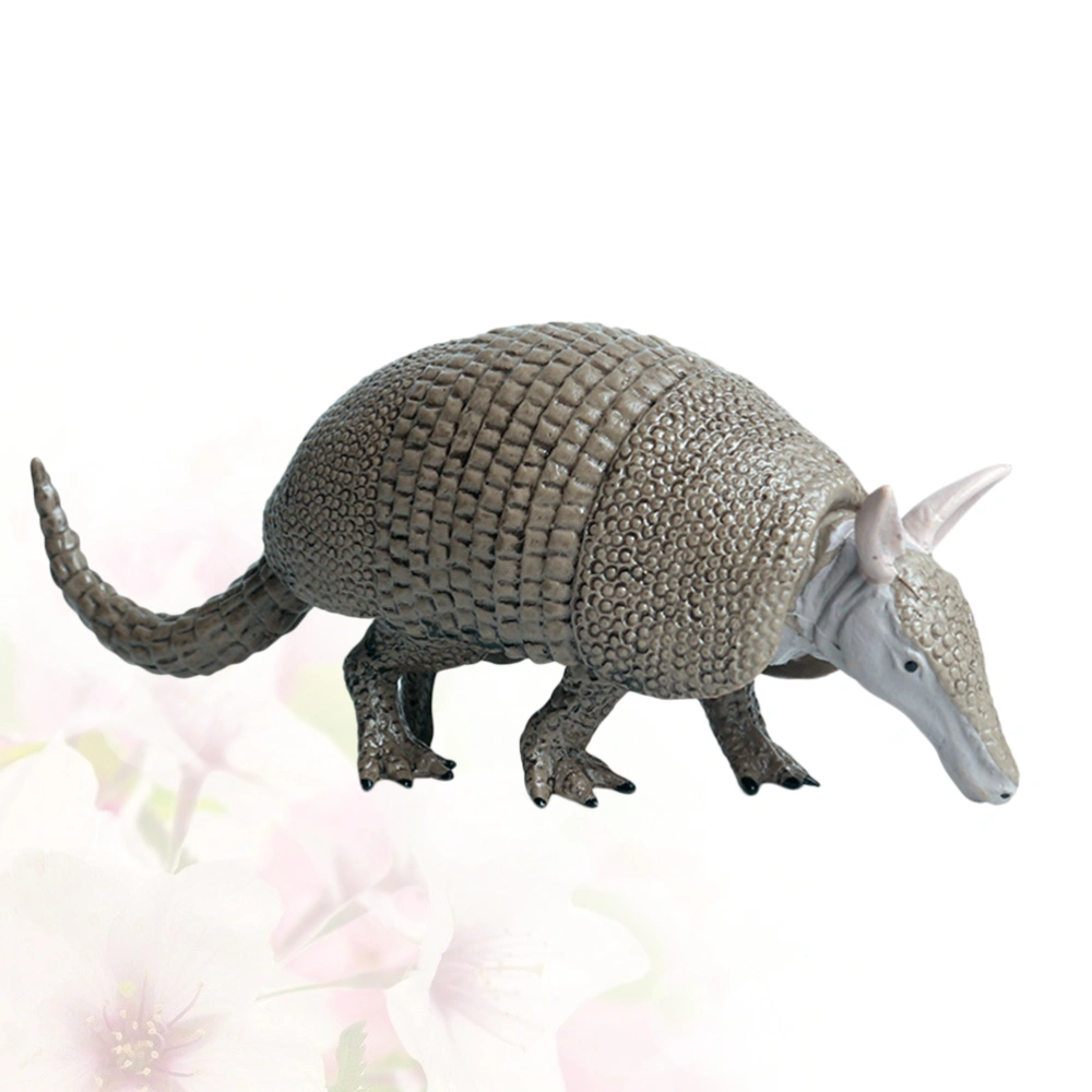 1PC Simulation Animal Model Adornments Lifelike Animal World Decor Vivid Armadillo Model Crafts Funny Wildlife Model Decor Mini Armadillo Model Desktop Ornaments for Home Office Store Decor