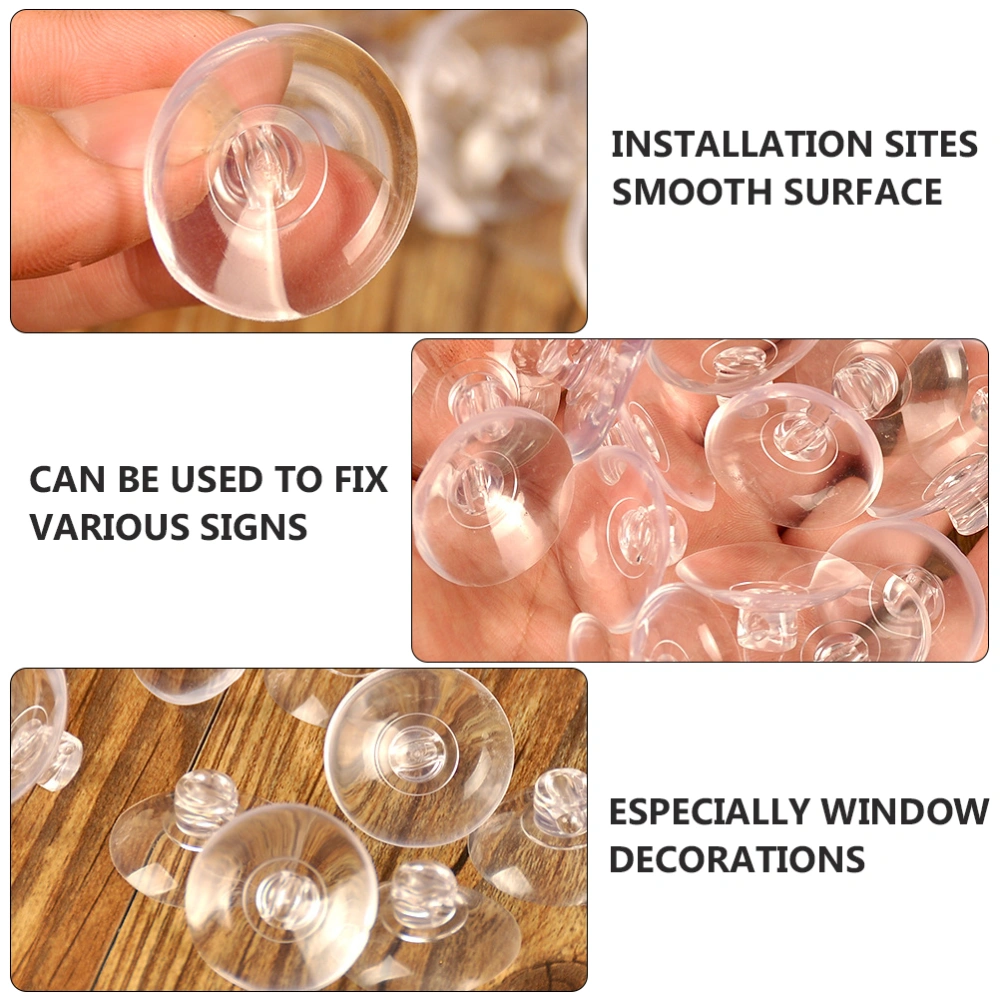 1 Bag Plastic Clear Suction Cup Transparent Sucker Suction Hangers Without Hook