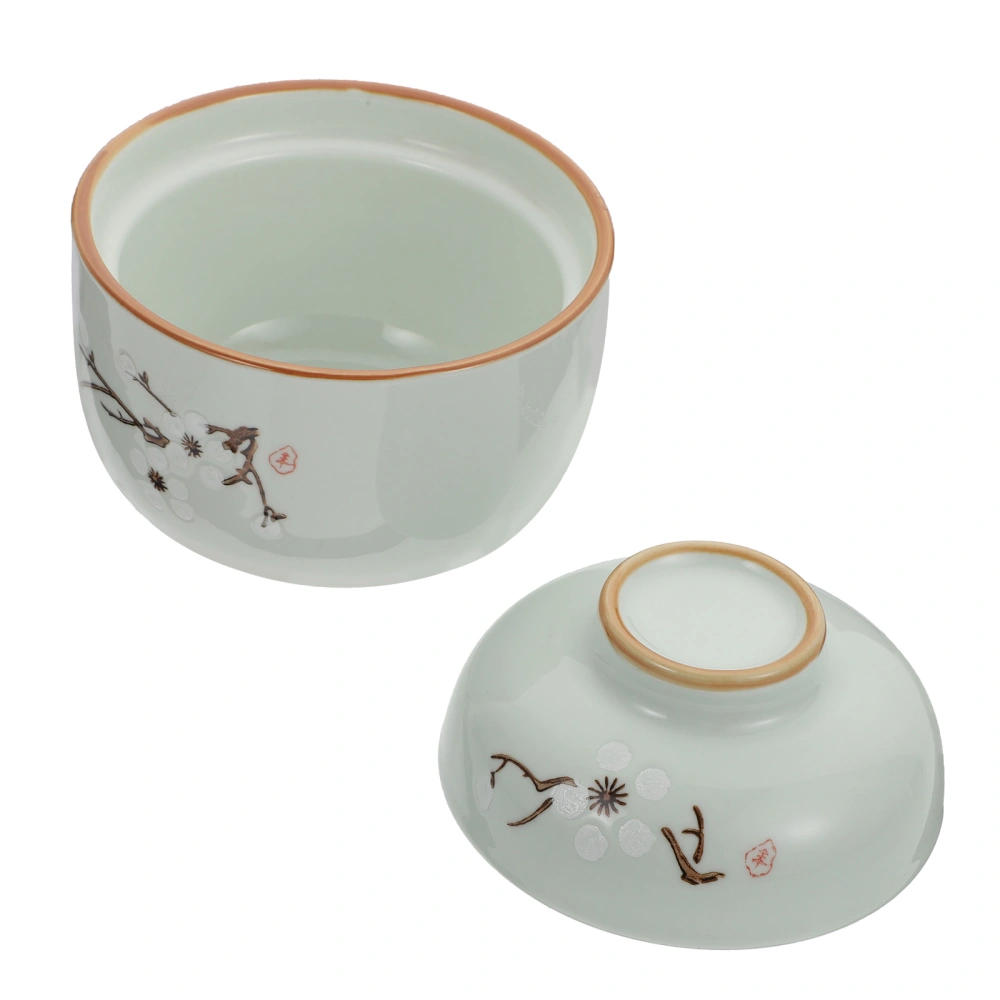 1pc Ceramic High temperature Resistance Stewing Pot Creative Soup Bowl with Lid