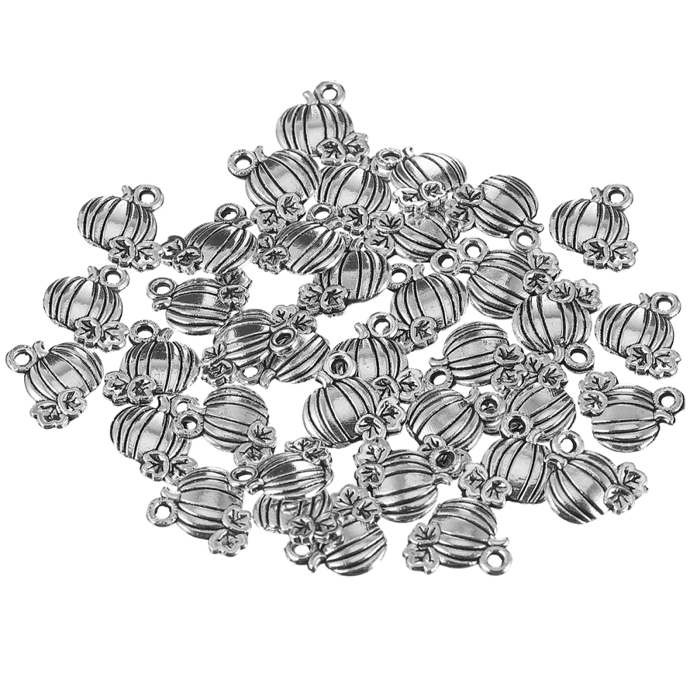 80Pcs Alloy Pendants Pumpkin Crafting DIY Halloween Bracelet Accessories