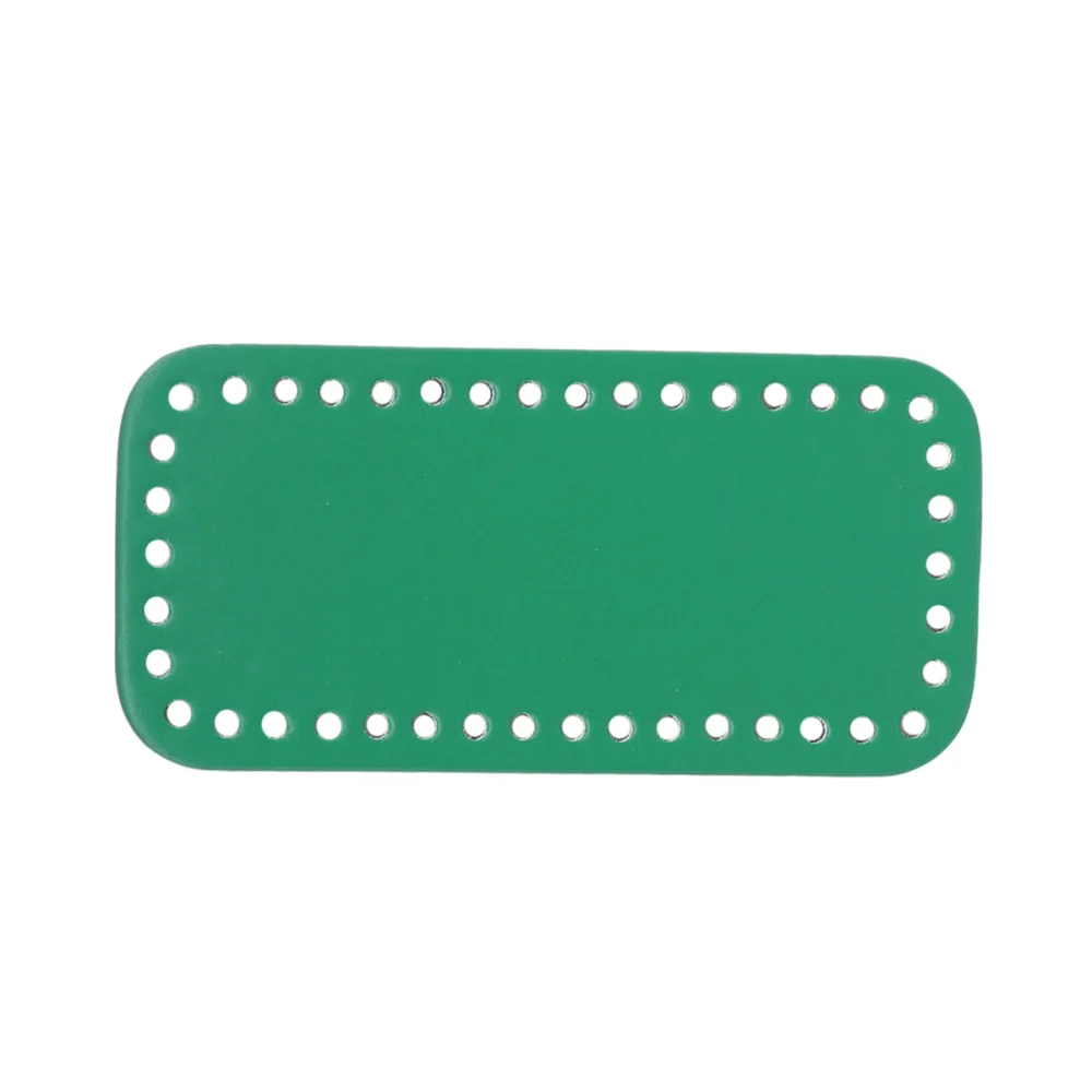 PU Leather DIY Sewing Pouch Base Needle Crochet Gloss Lamination Bottom Handmade Knitting Plate Accessories for Sewing Bag Purse Supplies (Green)