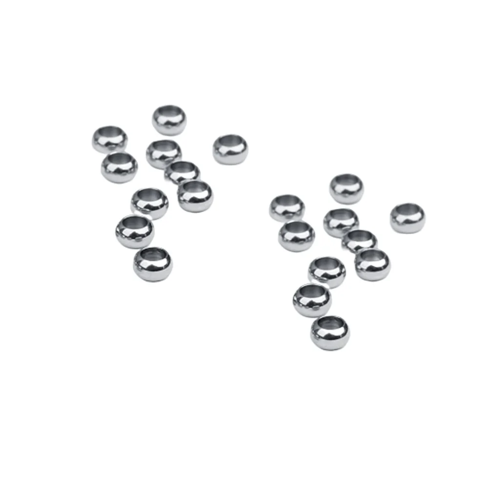 20pcs 8MM Diameter Stainless Steel Beads Round Beads DIY Craft Beads Creative DIY Jewelry Accessories for Bracelet Necklace Earring (Silver, 5MM Hole)