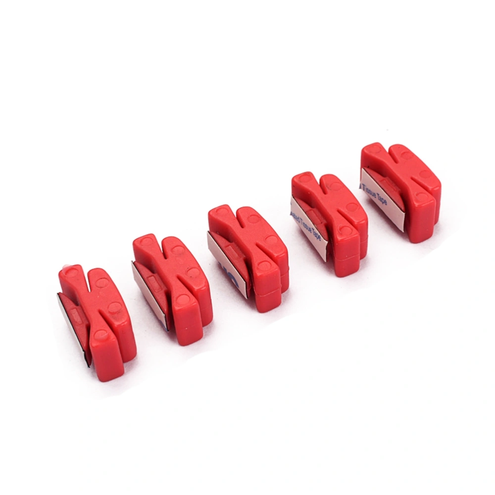 5Pcs Guitar Pickholder Pick Plec Plectrum Holder Clamp Clip for Dunlop Picks (Red)