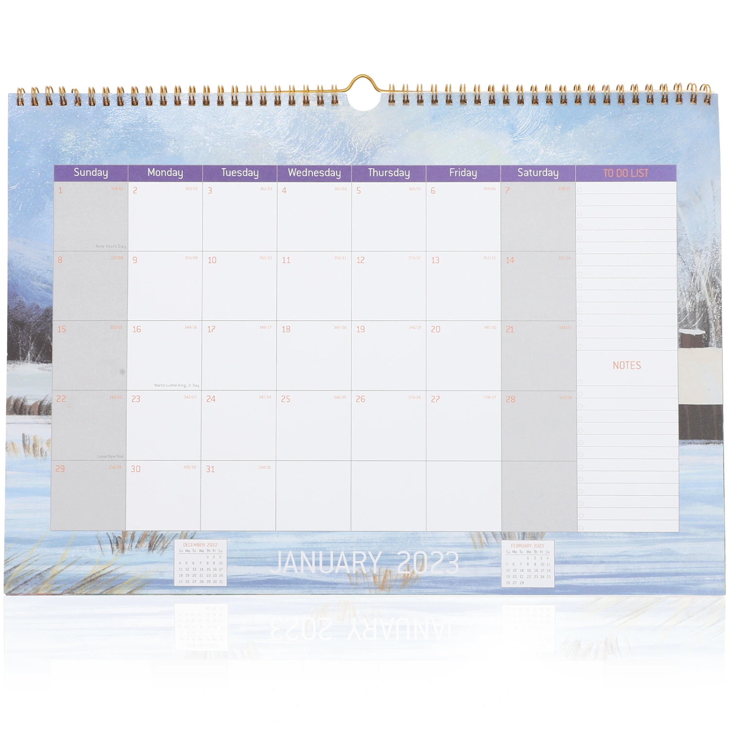 English Calendar Household Wall Calendar Noting Hanging Monthly Calendar Home Supply