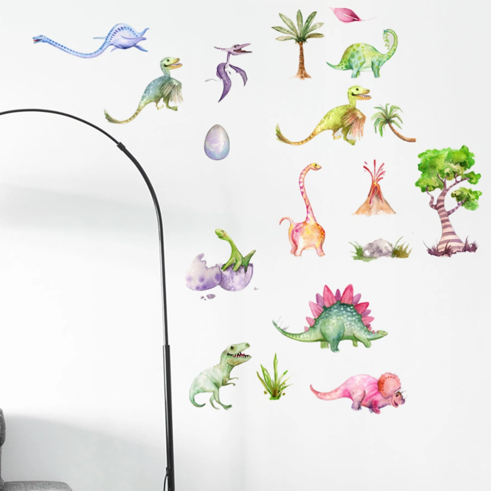 Cartoon Dinosaurs Wall Sticker Creative Removable Wall Decals Kids Room Kindergarten Decor