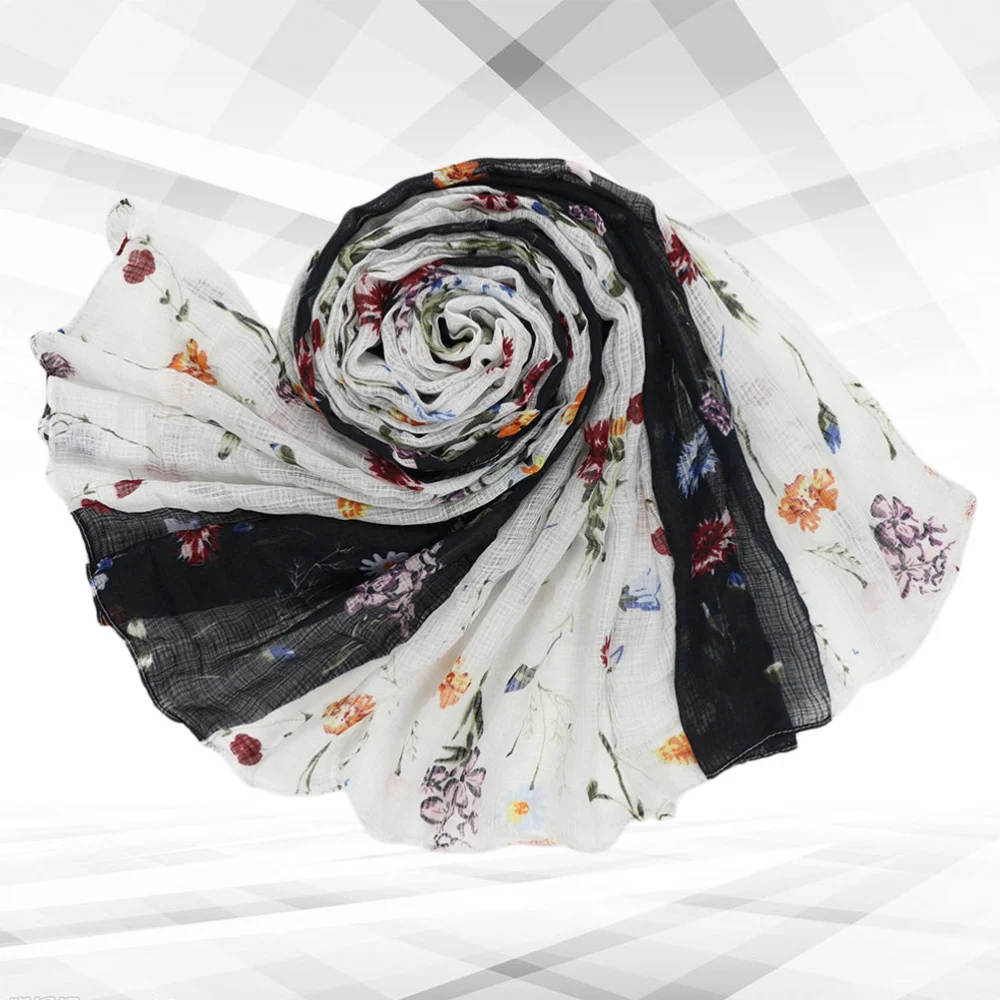 1Pc Fashion Flower Pattern Scarves Wind-proof Scarf fashion Shawl for Lady Girl