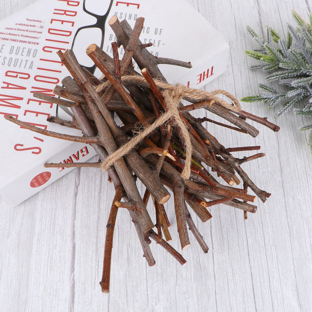 15PCS 15CM Christmas Simulation DIY Handmade Creative Pine Cones Sticks Dry Branches Wooden Sticks for DIY Crafts Photo Props