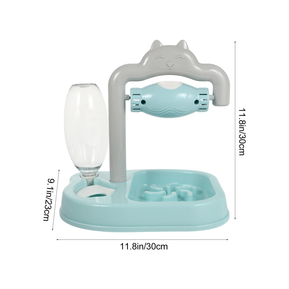 1pc Rotating Pet Food Feeder Pet Feeding Bowl Plastic Water Food Feeder