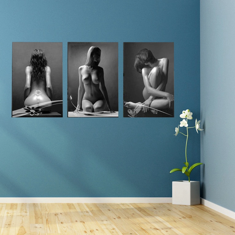 3pcs Wall Art Painting Modern Canvas Art Picture without Frame for Home Decor Hotel Office Decoration 50cm x 35cm (women)