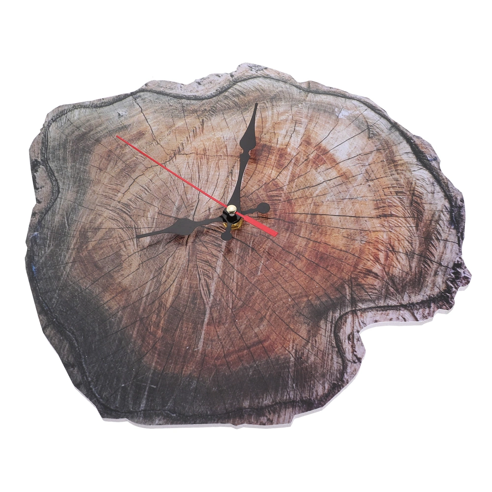 Annual Ring Wall Hanging Clock Decorative Mute Clock for Home Office Without Battery