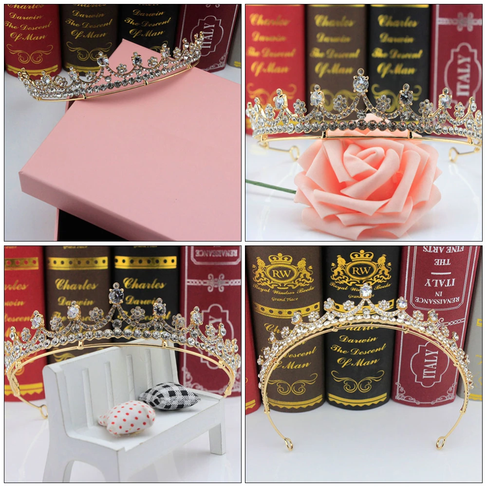 1pc Elegant Crown Head Tiara Hair Jewelry Wedding Party Headwear Female Gift