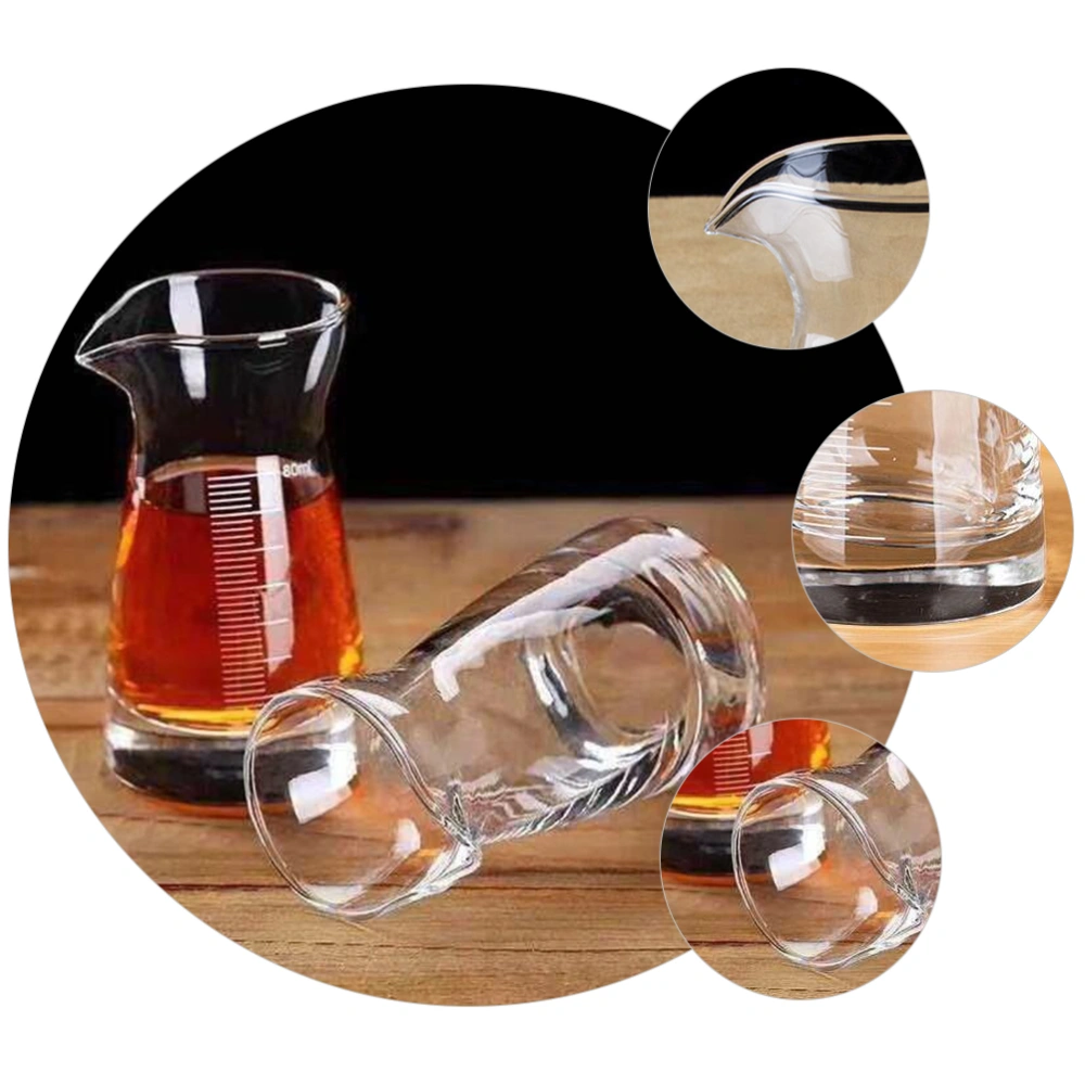 6Pcs 80ML Glass Drinks Measuring Cup Drinkware Measure Cup Bar Accessories Tools