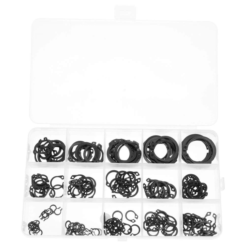 175pcs Snap Ring Shop Assortment Steel External Circlip Snap Retaining Clamp