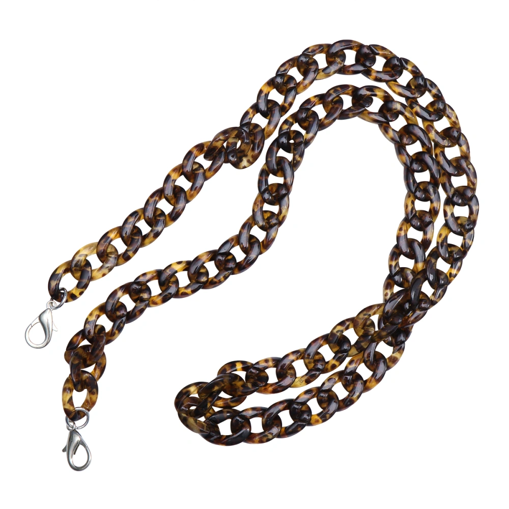 1pc 120cm Acrylic Bag Strap Never Fade Women Bag Strap Plastic Chains Ladies Bag Chain (Large Fish Bone Leopard)