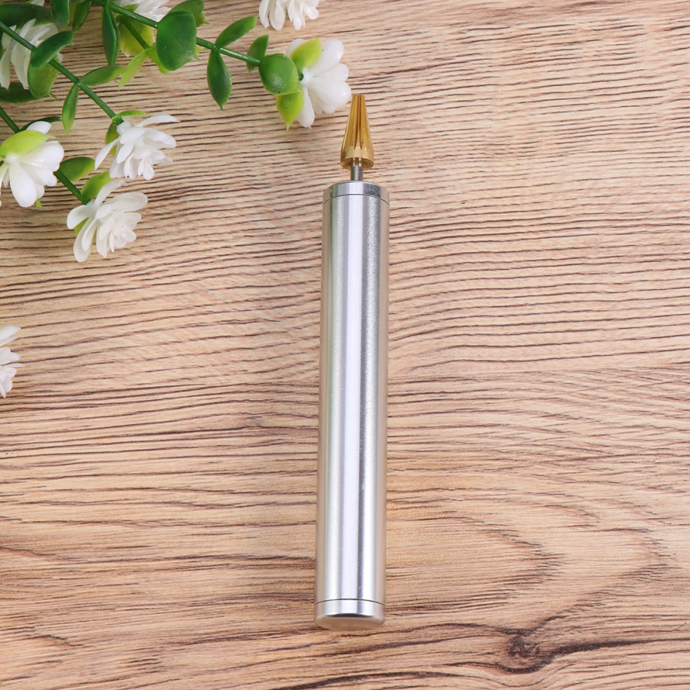 Aluminum Alloy Side Sealing Pen Manual Leather DIY Sealing Pen Silver