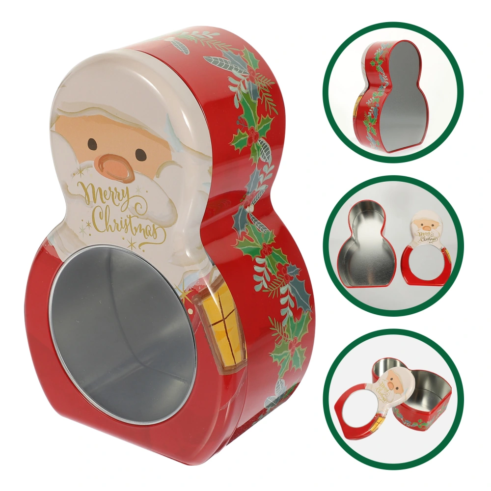 Creative Christmas Themed Candy Box Cookie Storage Case Tinplate Sweets Can