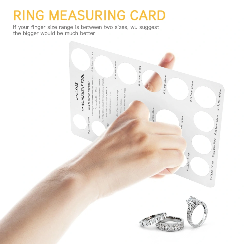 5Pcs Ring Sizers Ring Size Measurement Tools Ring Measuring Boards