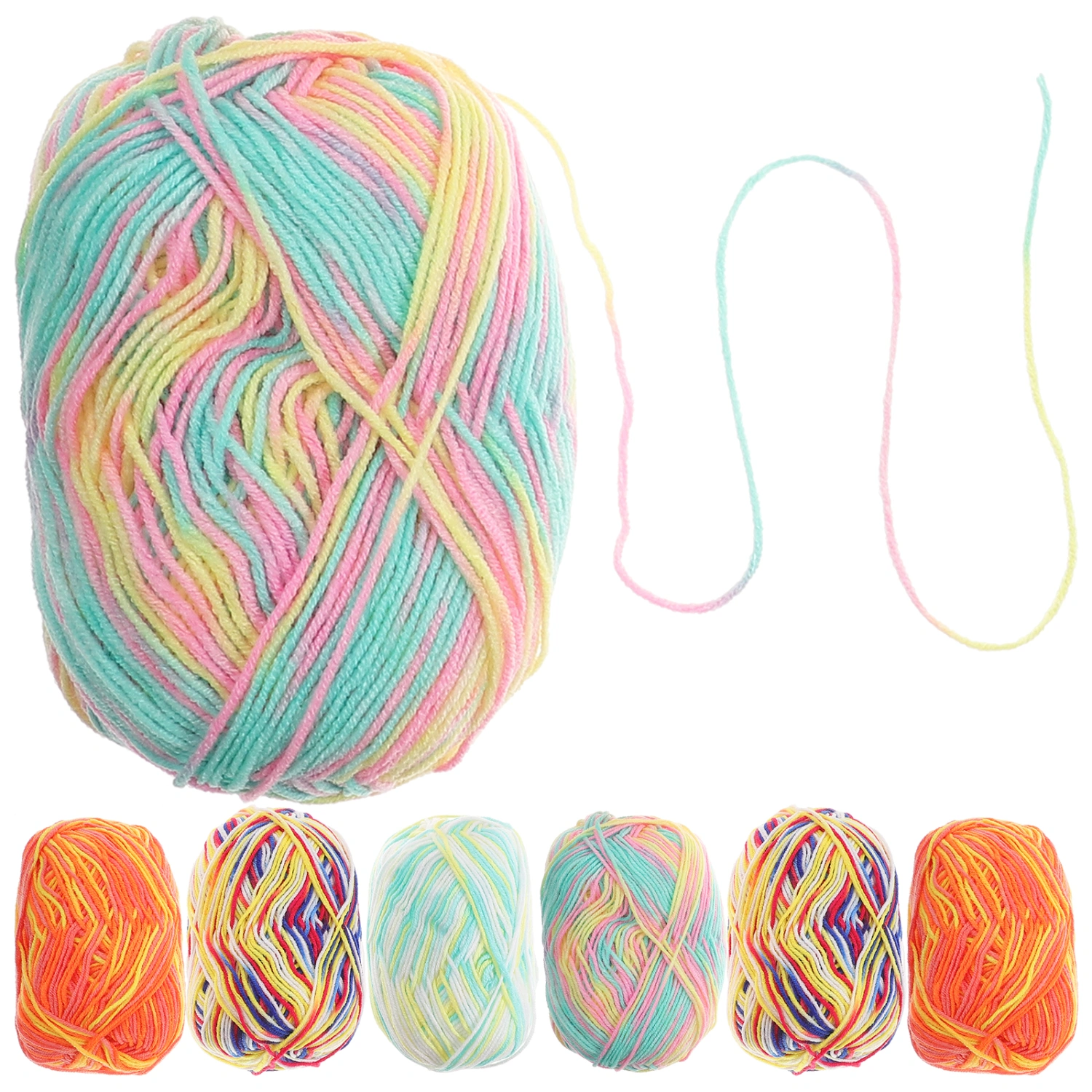 7pcs Colorful Milk Cotton Yarn Crochet Wool Yarn for Hand Knitting DIY Sweater Blanket Scarf