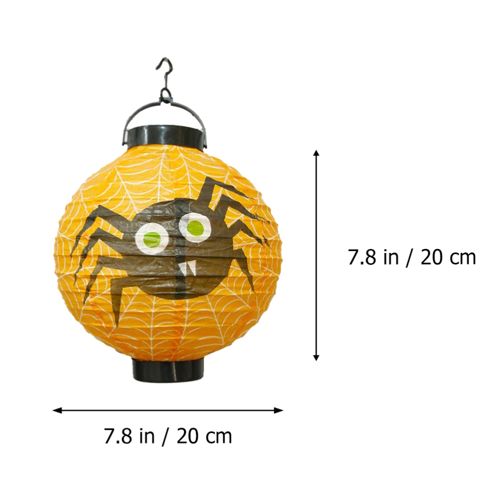 8pcs Halloween LED Paper Lantern Decorative Lamp without Battery Assorted Color