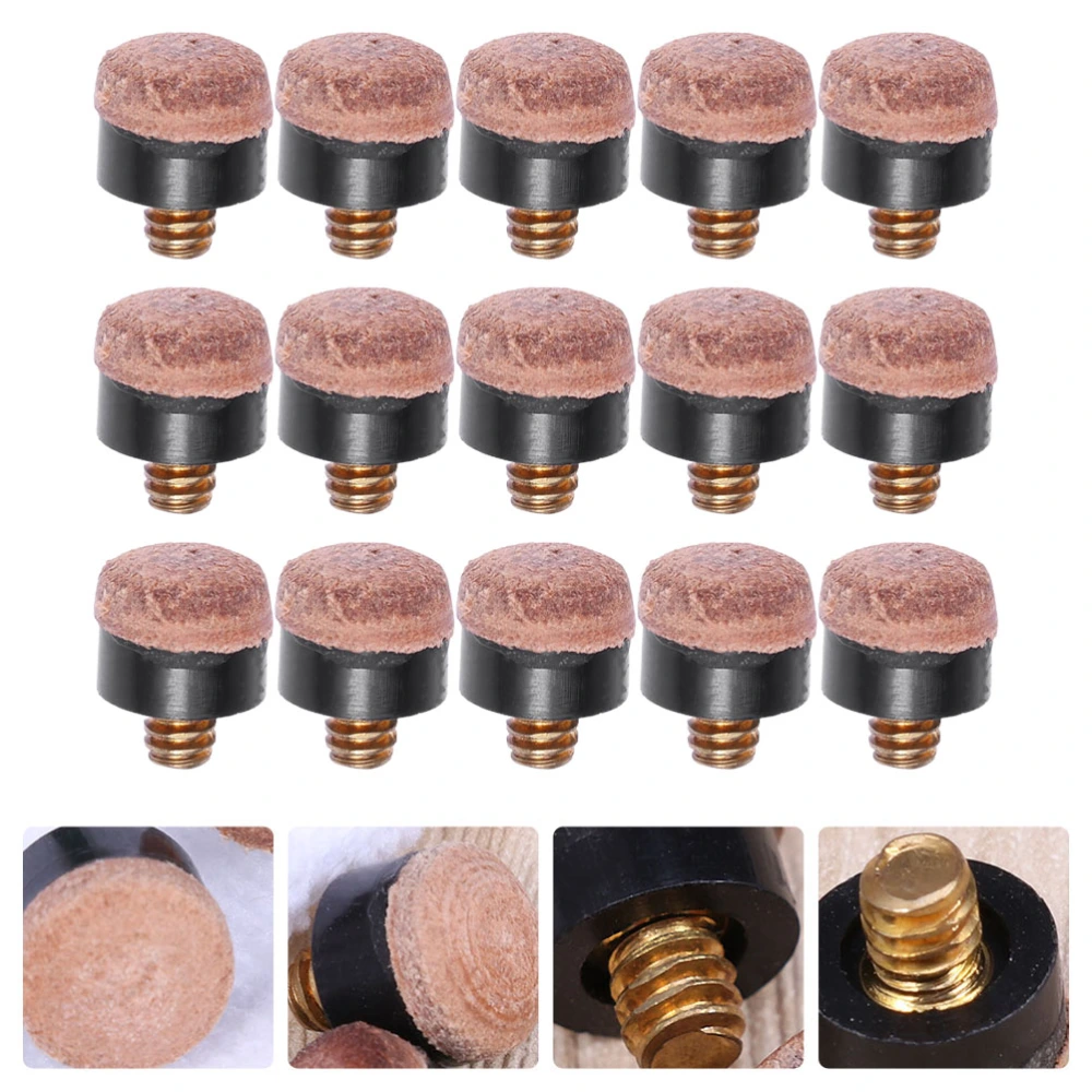 30 Pcs Cue Tips 10mm Billiard Cues Tips Replacement Screw-on Tips Accessories