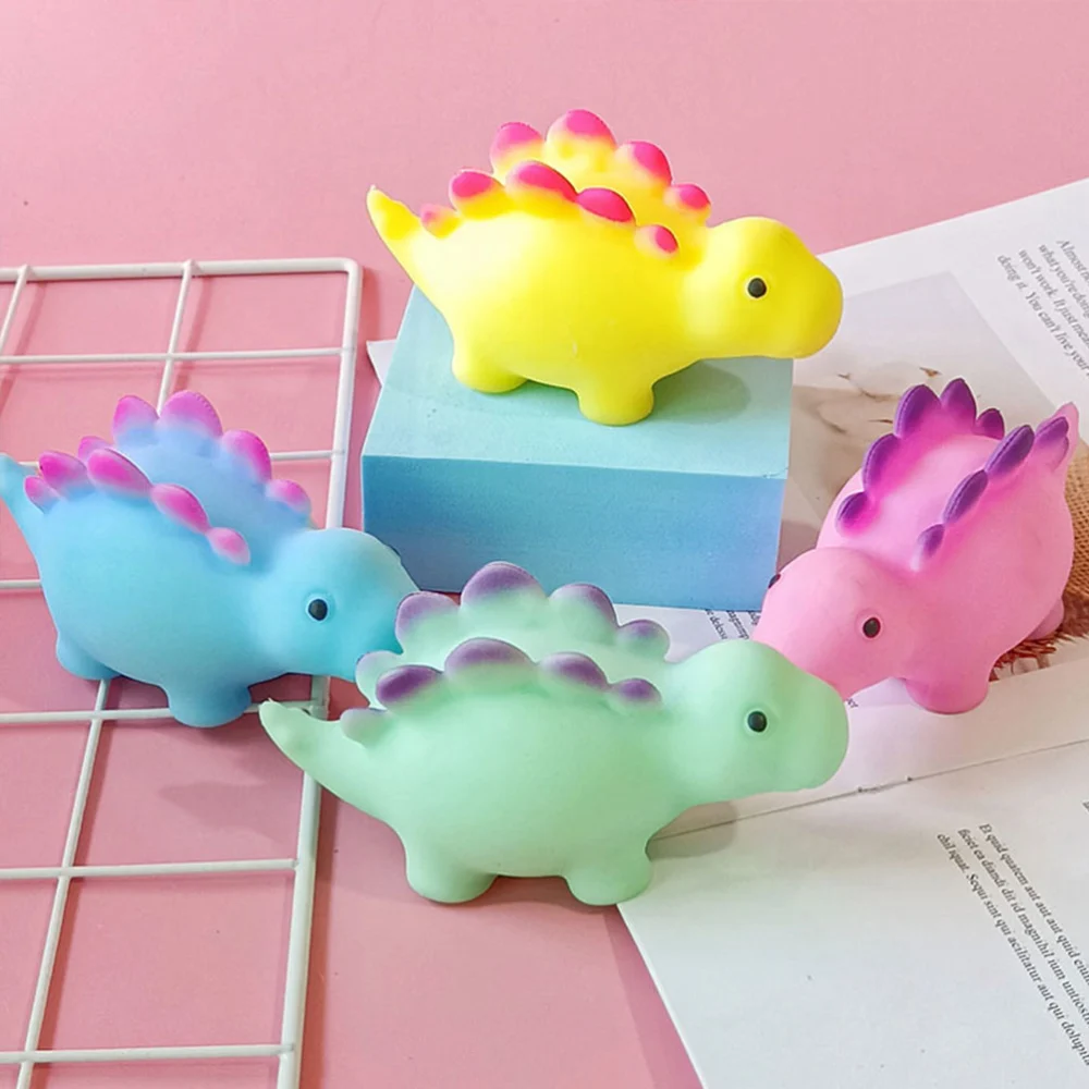 4Pcs Dinosaur Shaped Toys Stretchy Dinosaur Toys Stress Relief Toys Animals Squeeze Toys