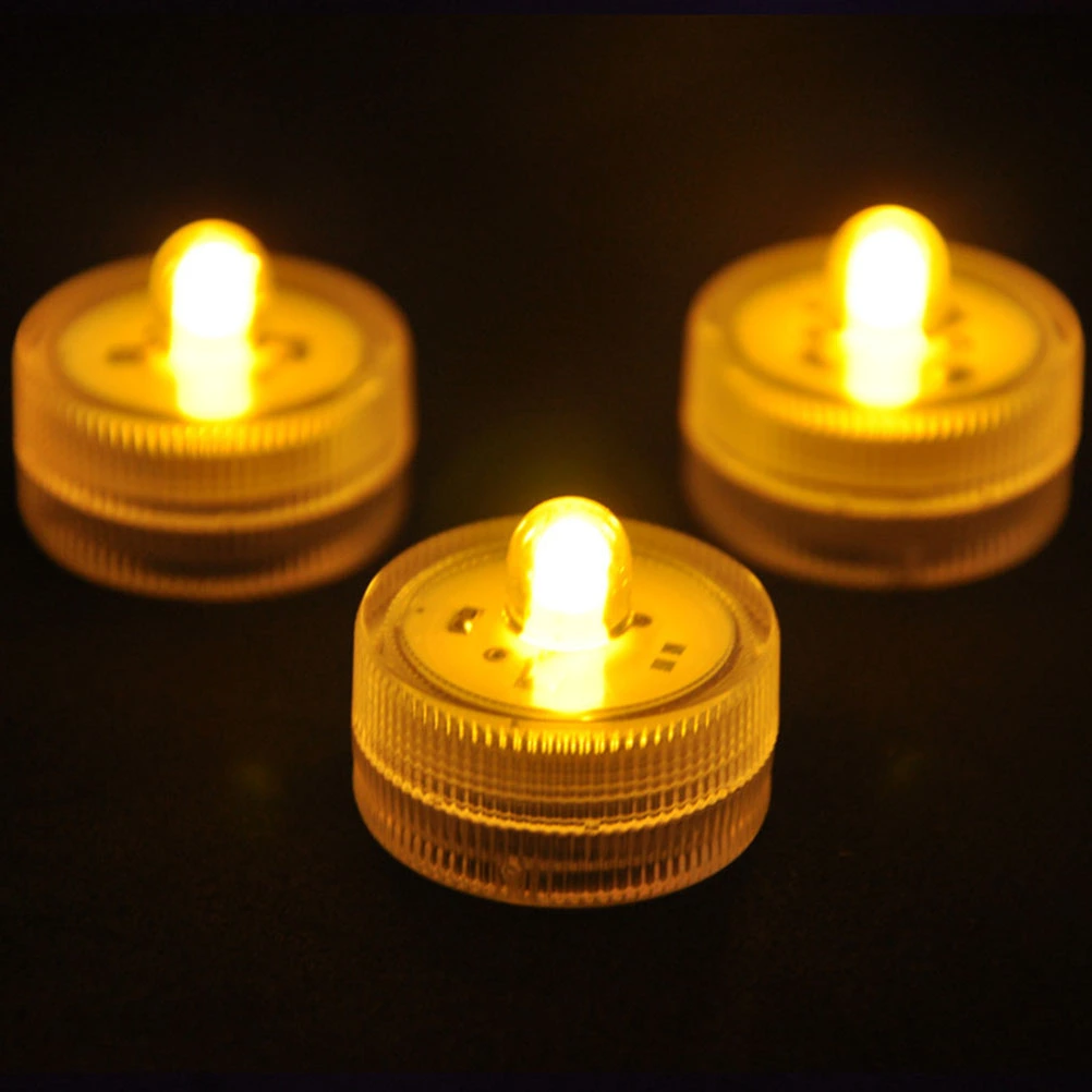 Flameless LED Tea Light Candles Battery-powered LED Tealight Candles Fake Candles Tealights for Wedding Birthday Holiday Party Bar (Round Shape)