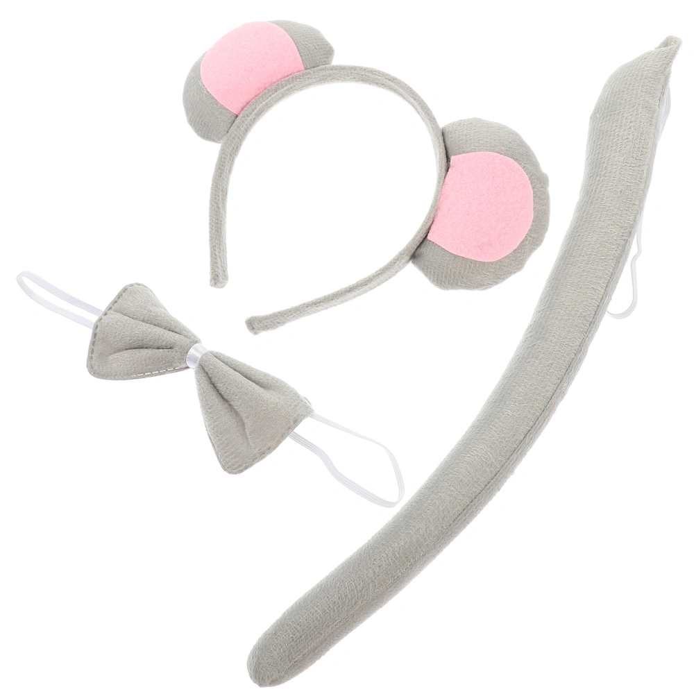 3 Pcs/set of Baby Kids Cartoon Mouse Headband Bow Tie and Tail for Costume Party