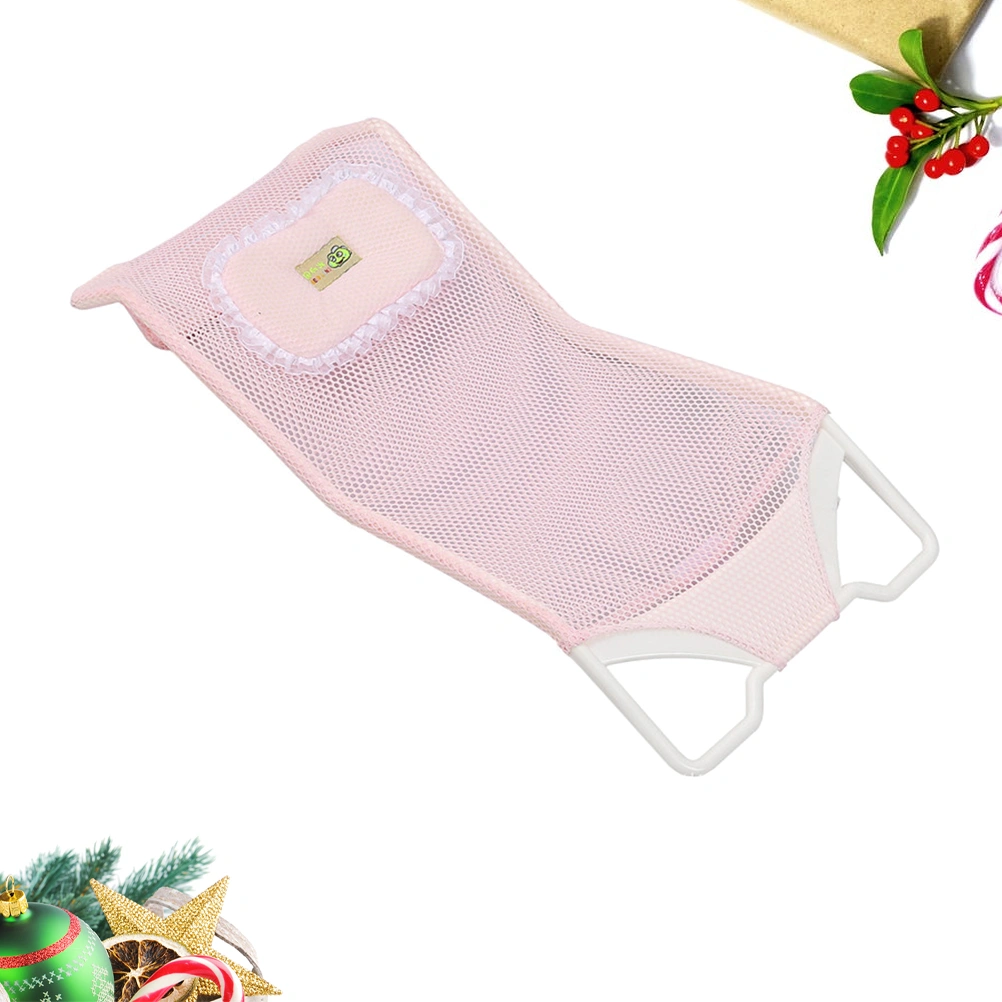 Newborn Infant Safety Anti-slip Security Bath Pad Baby Shower Bath Tub Seat Support (Pink)