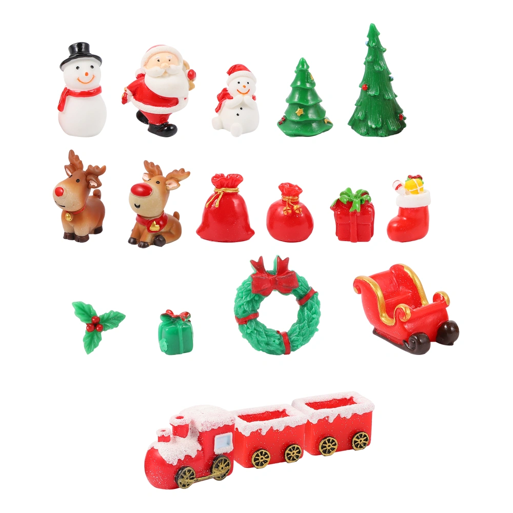 18pcs Micro-landscape Adornments Resin Decorations Ornaments (Random Style)