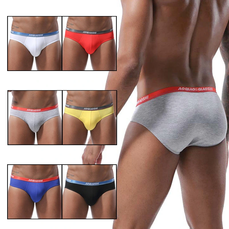 Men's Youth Comfortable Solid Color Modal Double Layer Big Bag Trendy Panties Underwear