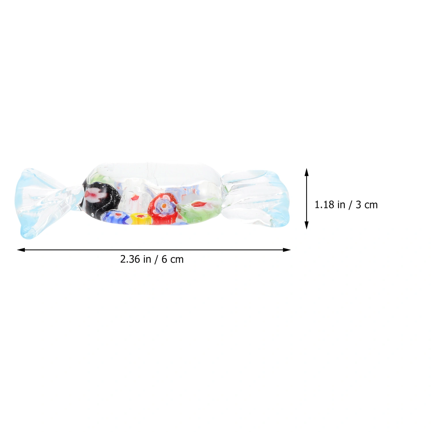 Mini Glass Candy Tabletop Ornament Mini Glass Craft Desktop Candy Decor