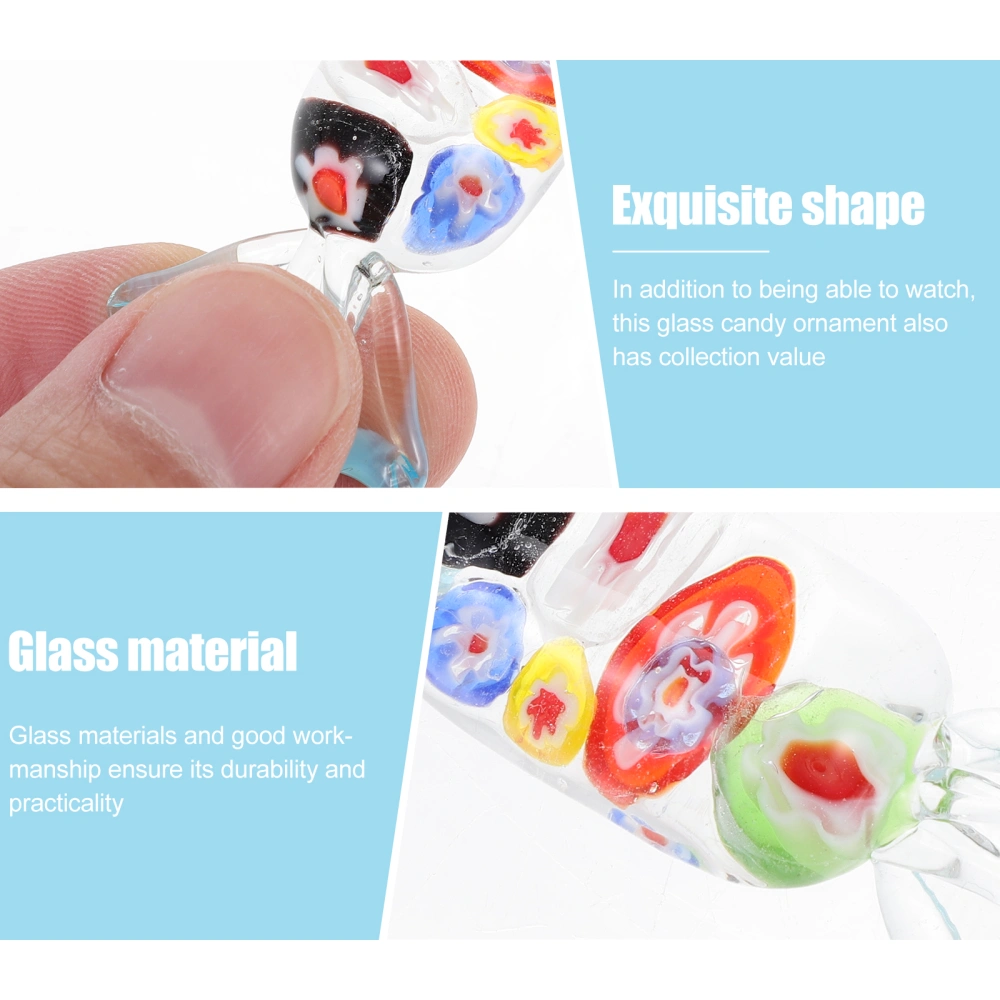 Mini Glass Candy Tabletop Ornament Mini Glass Craft Desktop Candy Decor