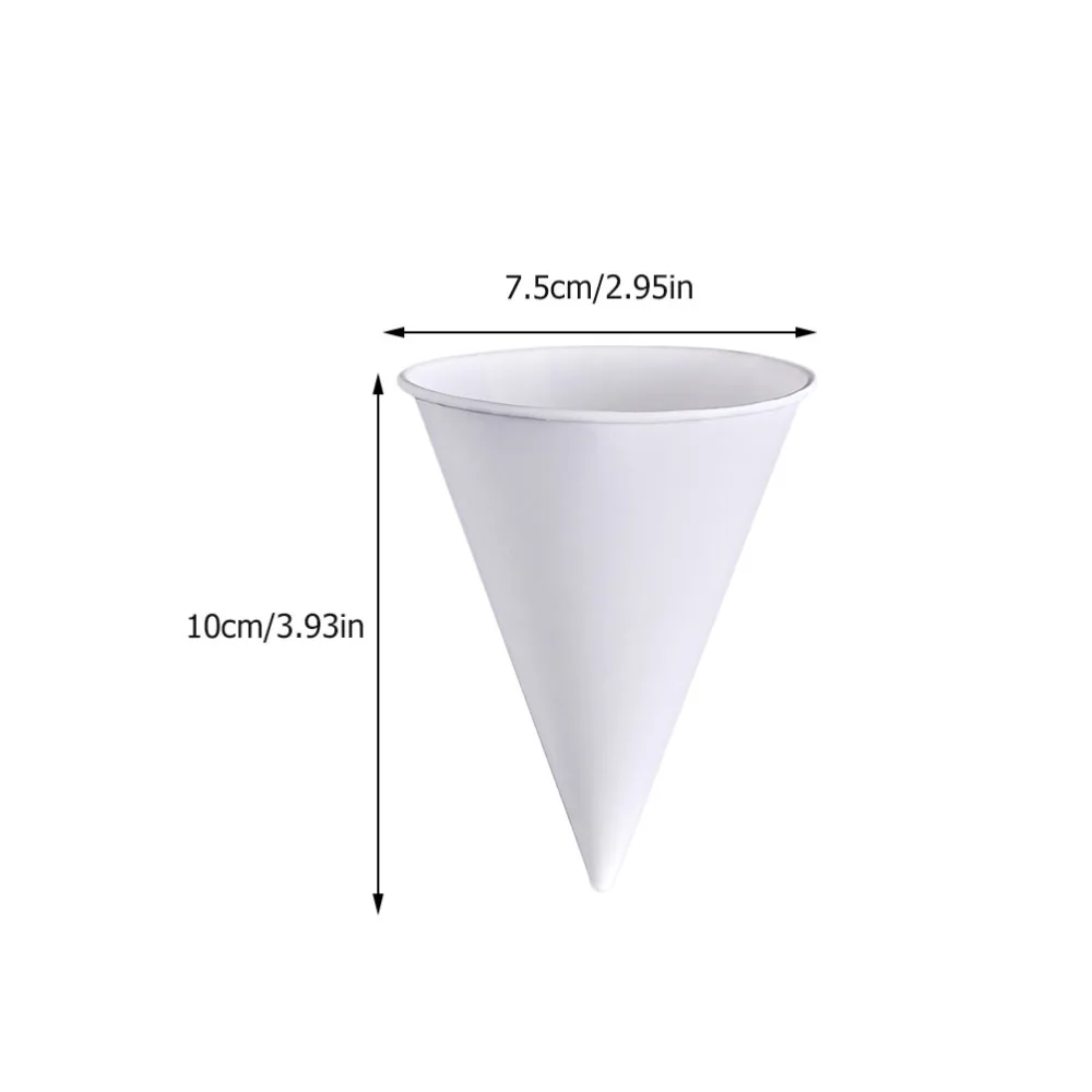 200Pcs Unique Cone Shape Cup Airport Paper Drinking Cup Beverage Paper Holder