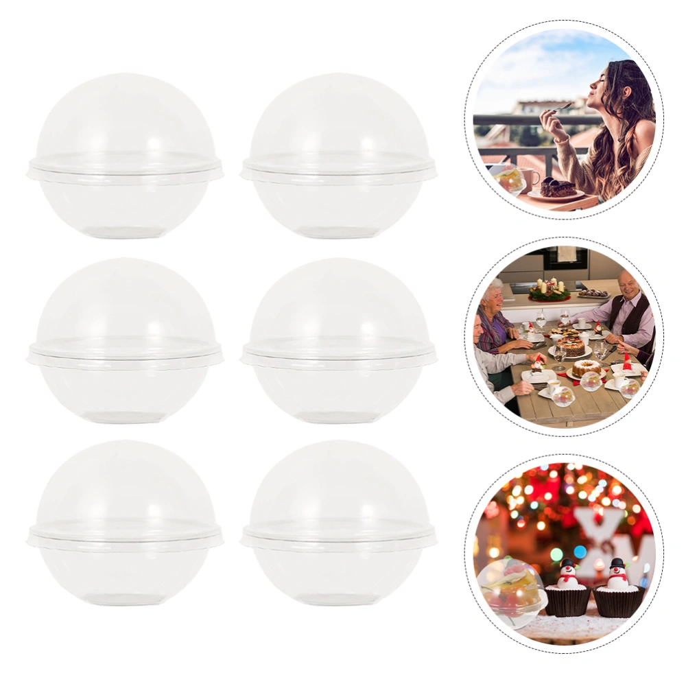 20pcs Mousse Ball Packing Box Plastic Fruit Dessert Wrapping Box Cake Boxes