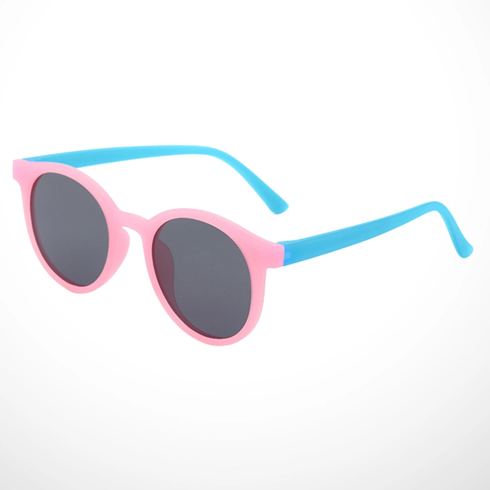 Fashion Polarized Sunglasses Decorative Sunglasses Outdoor Sunshades Glasses for Kids Children (Pink Frame Blue Glasses Legs)