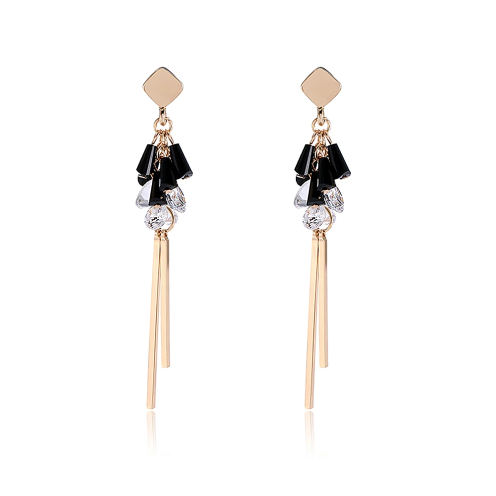 Fashion Creative Alloy Earrings Exaggerated Long Dangle Tassel Drop Earrings for Women Girl